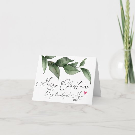 Carte Joyeux Noël à ma mère Mère de la fille (Devant)