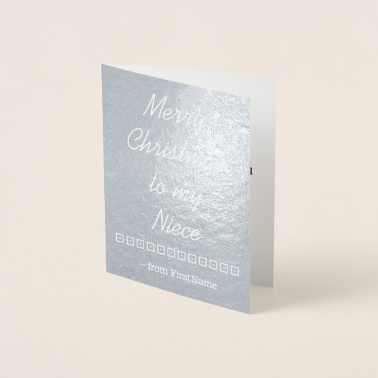 Carte "Joyeux Noël à ma nièce" (Devant)