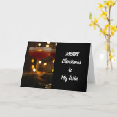 CARTE **JOYEUX NOËL À MON JUMEAU** (Fleur jaune)