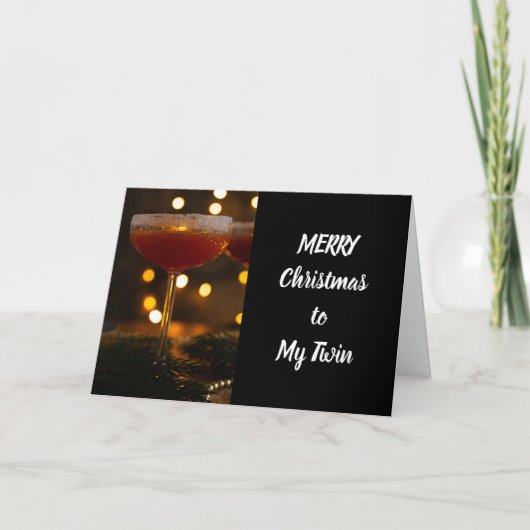 CARTE **JOYEUX NOËL À MON JUMEAU** (Devant)