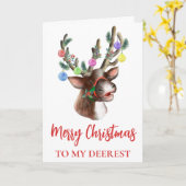 Carte Joyeux Noël à mon Rinder (Fleur jaune)