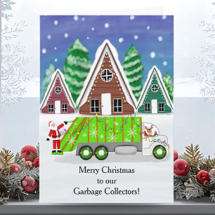Carte Joyeux Noël à nos éboueurs