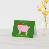 Carte Joyeux Noël à notre conseiller financier (Fleur jaune)