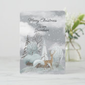 Carte Joyeux Noël À Notre Petit-Fils (Debout devant)