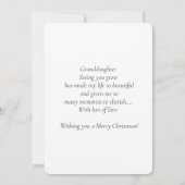 Carte Joyeux Noël À Notre Petite-fille (Dos)