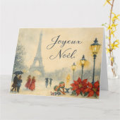Carte Joyeux Noël à Paris (Fleur jaune)