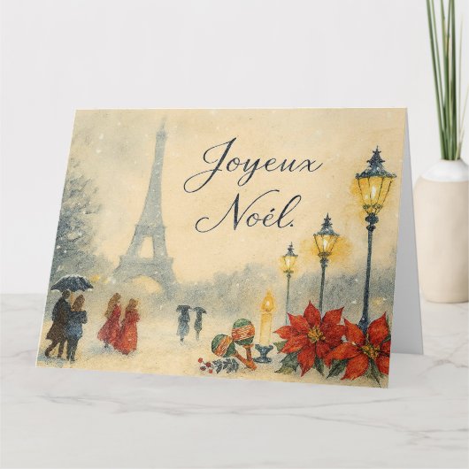 Carte Joyeux Noël à Paris (Devant)