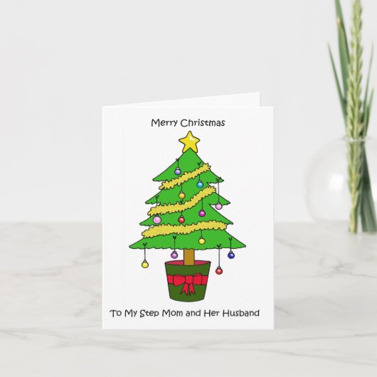 Carte Joyeux Noël à Step Maman et son mari (Devant)