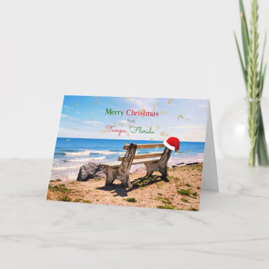 Carte Joyeux Noël à Tampa, Floride  (Devant)
