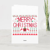 Carte Joyeux Noël à tous, Pull de Noël laid (Dos)