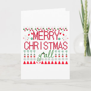 Carte Joyeux Noël à tous, Pull de Noël laid