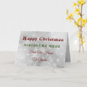 Carte Joyeux Noël à travers les kilomètres (Fleur jaune)