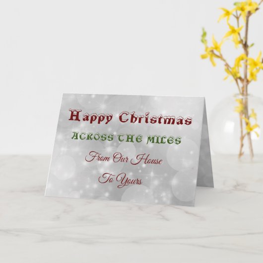 Carte Joyeux Noël à travers les kilomètres (Fleur jaune)