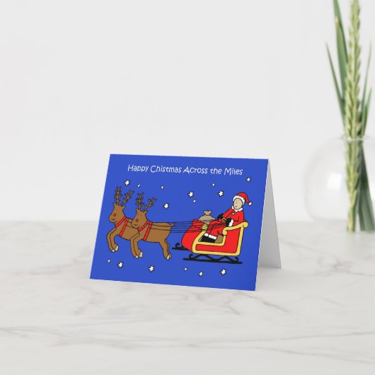 Carte Joyeux Noël à travers les kilomètres (Devant)