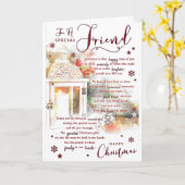 Carte Joyeux Noël à un ami très spécial Noël (Fleur jaune)