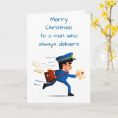 CARTE *JOYEUX NOËL* À UN HOMME QUI TOUJOURS LIVRE (Fleur jaune)