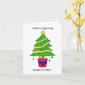 Carte Joyeux Noël à un membre du conseil d'administratio (Fleur jaune)