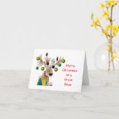 CARTE "**JOYEUX NOËL** À UN SUPER PATRON" (Fleur jaune)