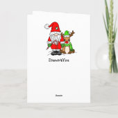 Carte Joyeux Noël à Vous | Page de coloriage surprise (Dos)