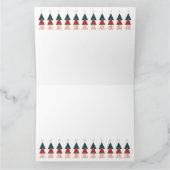 Carte Joyeux Noël abstrait pin xmas design (Intérieur)