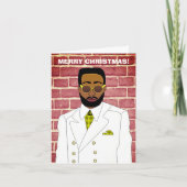 Carte Joyeux Noël Africain Américain Noël Homme (Devant)