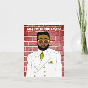 Carte Joyeux Noël Africain Américain Noël Homme