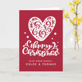 Carte Joyeux Noël | Ajouter vos noms (Fleur jaune)