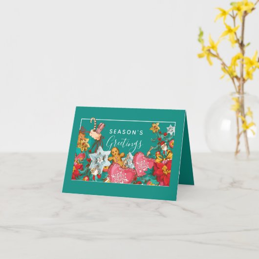 Carte Joyeux Noël | Ajouter votre photo (Fleur jaune)