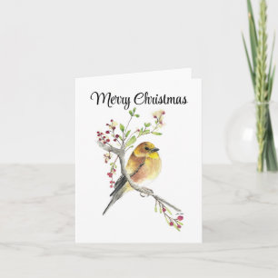 Carte Joyeux Noël American Goldfinch