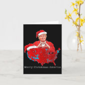 Carte Joyeux Noël Amérique Donald Trump Couverture Noël (Fleur jaune)
