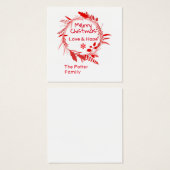 Carte Joyeux Noël Amour & Espoir (Devant & derrière)