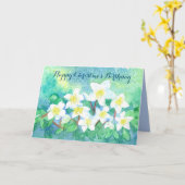 Carte Joyeux Noël Anniversaire Hellebore Flowers (Fleur jaune)