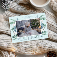 Joyeux Noël aquarelle Botanique Fête Photo