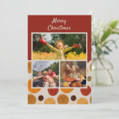 Carte Joyeux Noël Aquarelle moderne Abstrait 3 Photo (Debout devant)