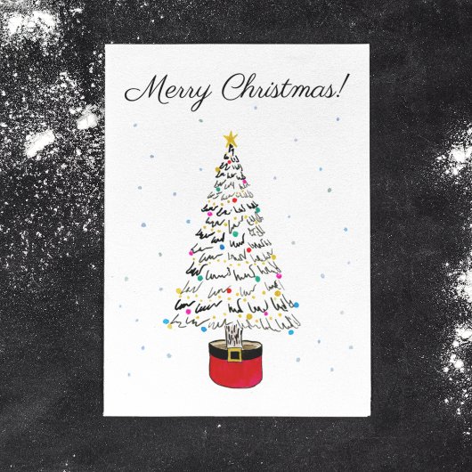 Carte Joyeux Noël Arbre de Noël Moderne