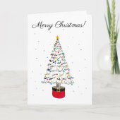 Carte Joyeux Noël Arbre de Noël Moderne (Devant)