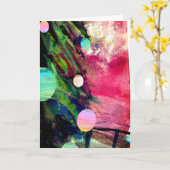 Carte Joyeux Noël Arbre vacances (Fleur jaune)