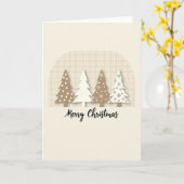 Carte Joyeux Noël Arbres (Fleur jaune)