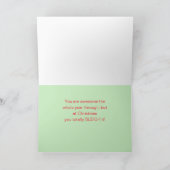 Carte Joyeux Noël aux grands-parents saluant (Intérieur)