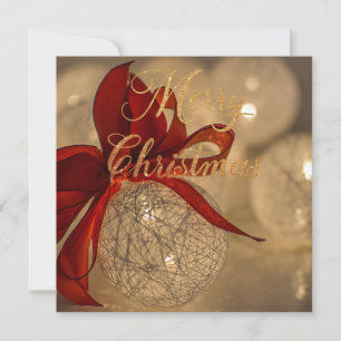 Carte Joyeux Noël avec des boules légères