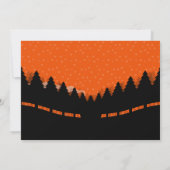 Carte Joyeux Noël avec forêt rouge (Dos)