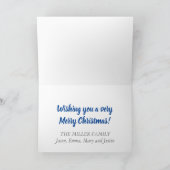 Carte Joyeux Noël avec Père Noël et Reindeer. (Intérieur)