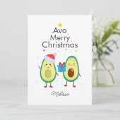 Carte Joyeux Noël Avocado Gag (Debout devant)