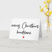 Carte Joyeux Noël beau, petit ami Noël (Fleur jaune)