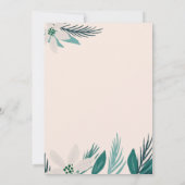 Carte Joyeux Noël blanc poinsettias photo (Dos)