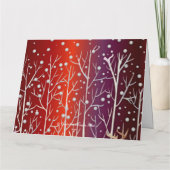 Carte Joyeux Noël Blanc rennes Elégant Rouge Custom (Dos)