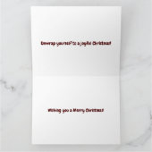 Carte Joyeux Noël Blanc rennes Elégant Rouge Custom (Intérieur)