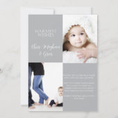 Carte Joyeux Noël bleu Famille Photo de vacances (Dos)