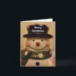 Carte Joyeux Noël - Bonhomme de neige<br><div class="desc">Joyeux Noël - intérieur vierge pour votre personnalisation ou messages manuscrits</div>