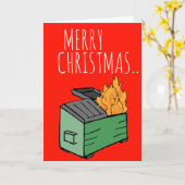 Carte Joyeux Noël Bonne Année 2024 Feu de Poubelle (Fleur jaune)